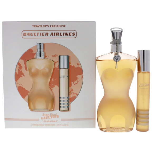 NIB Sealed Jean Paul Gaultier Classique Airlines Spray Perfume 2 Pcs Set Women - Picture 2 of 6
